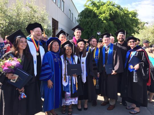 Students at graduation