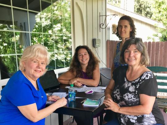 Collaborators working on neighborhood mapping project
